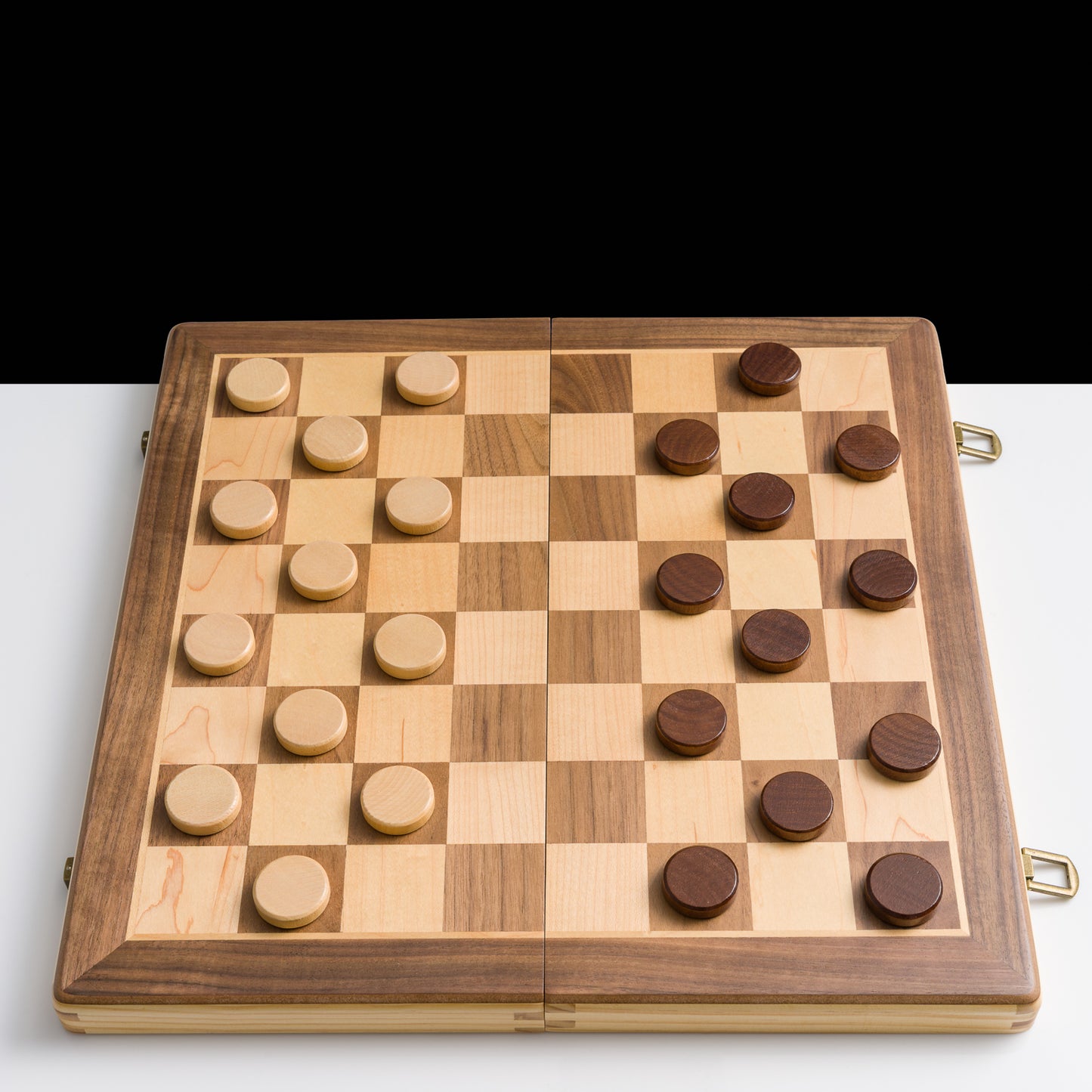 ChessLand Premium 38cm Magnetic Wooden Chess Set with Checkers