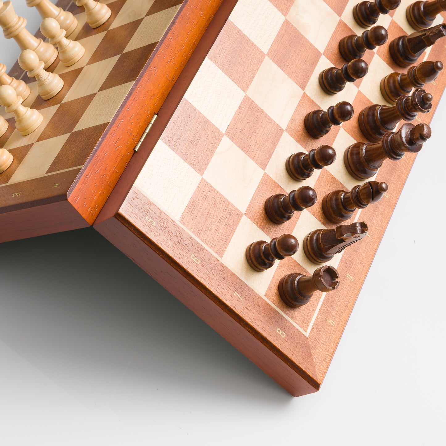 33cm Magnetic Wooden Chess Set - Sapele & Beech