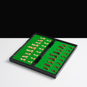 33cm Magnetic Wooden Chess Set - Ebony & Maple