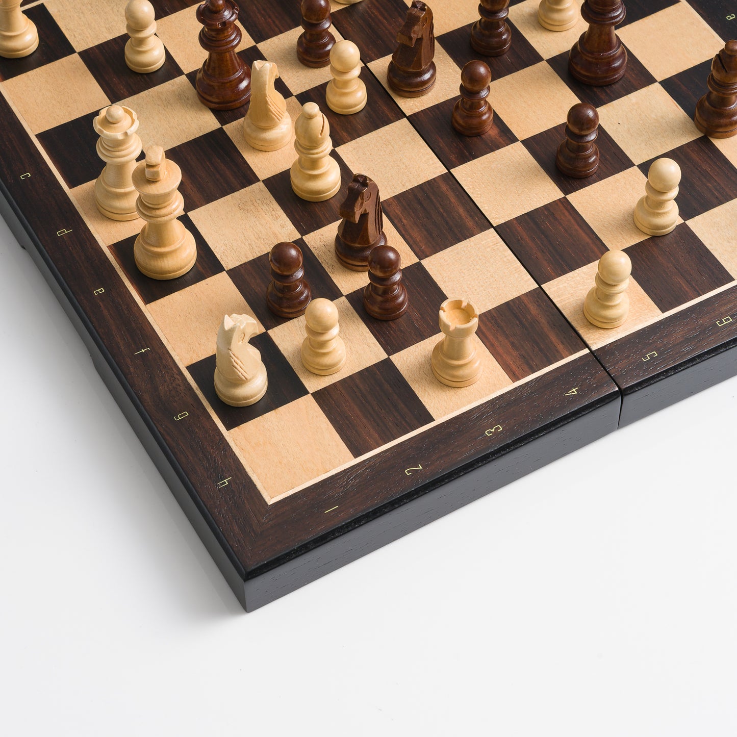 33cm Magnetic Wooden Chess Set - Ebony & Maple