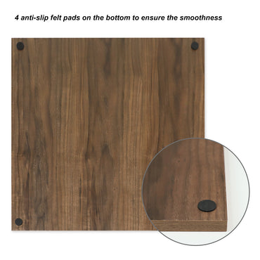 50cm Walnut Wooden Chess Board - Without Letters & Numbers