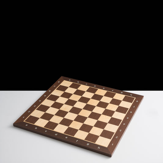 50cm Ebony Wooden Chess Board - With Letters & Numbers