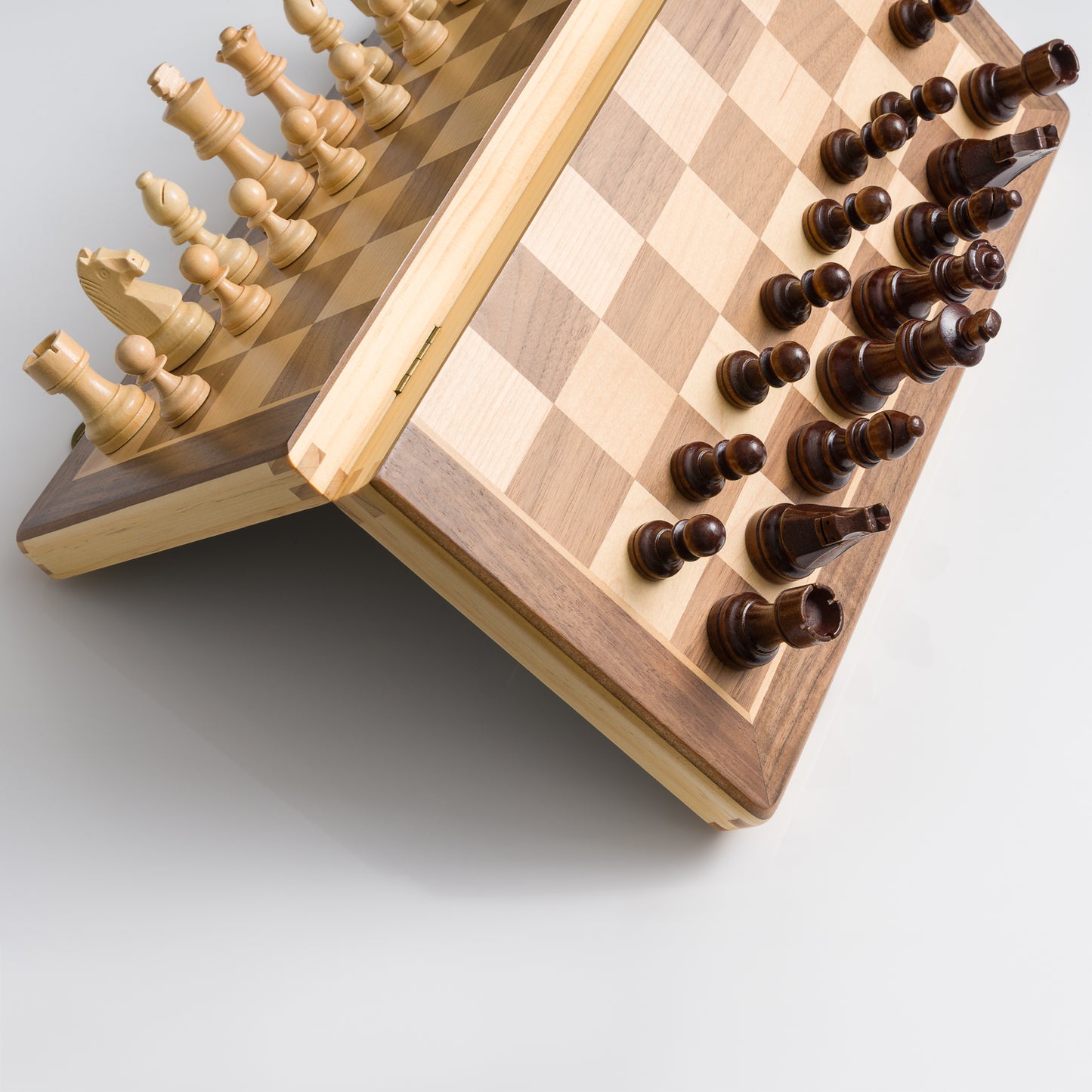 ChessLand Premium 38cm Magnetic Wooden Chess Set with Checkers