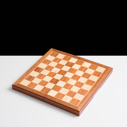33cm Magnetic Wooden Chess Set - Sapele & Beech