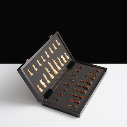 38cm Magnetic Wooden Chess Set - Ebony & Maple