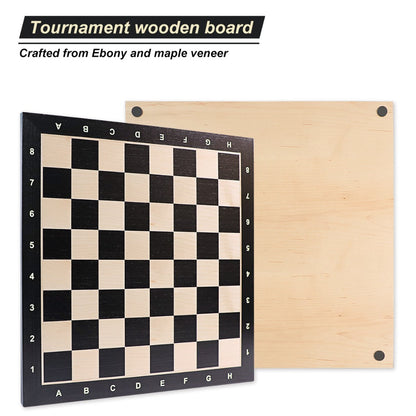 Poland Chess Set - Ebony Wooden Board