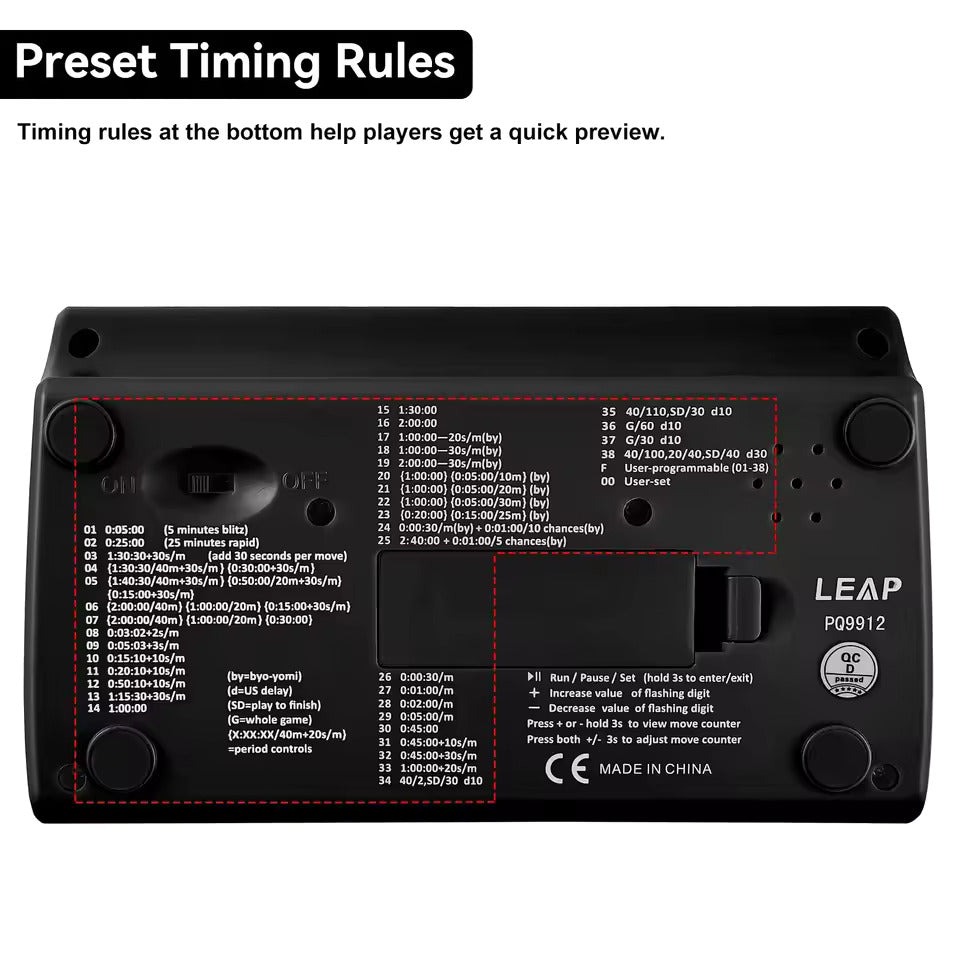 Professional Chess Clock - Black