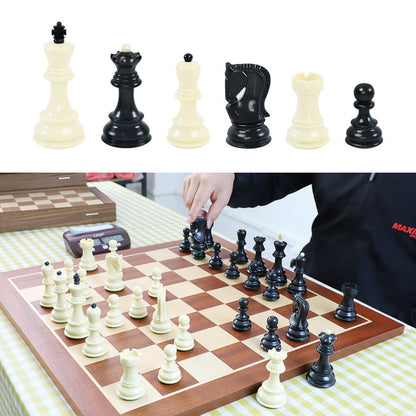 Black & White Chess Pieces - Zagreb Style - King Height 95mm