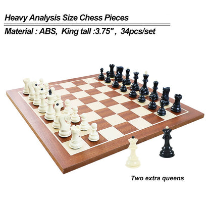 Black & White Chess Pieces - Zagreb Style - King Height 95mm