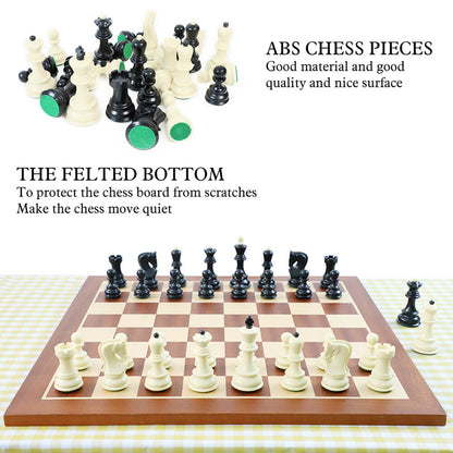 Black & White Chess Pieces - Zagreb Style - King Height 95mm