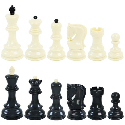 Black & White Chess Pieces - Zagreb Style - King Height 95mm