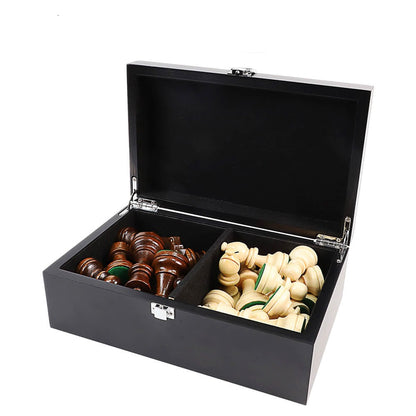 Wooden Chess Pieces Storage - Ebony