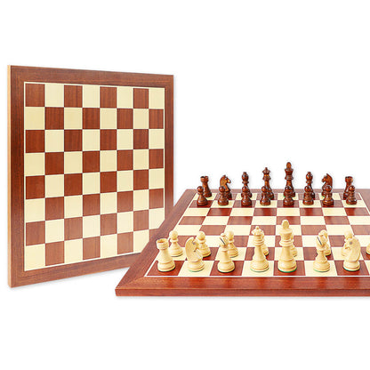 50cm Sapele Wooden Chess Board - With Letters & Numbers