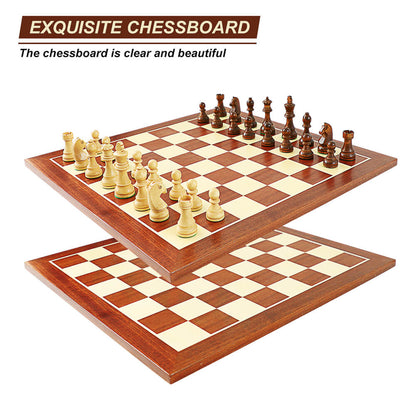 50cm Sapele Wooden Chess Board - With Letters & Numbers