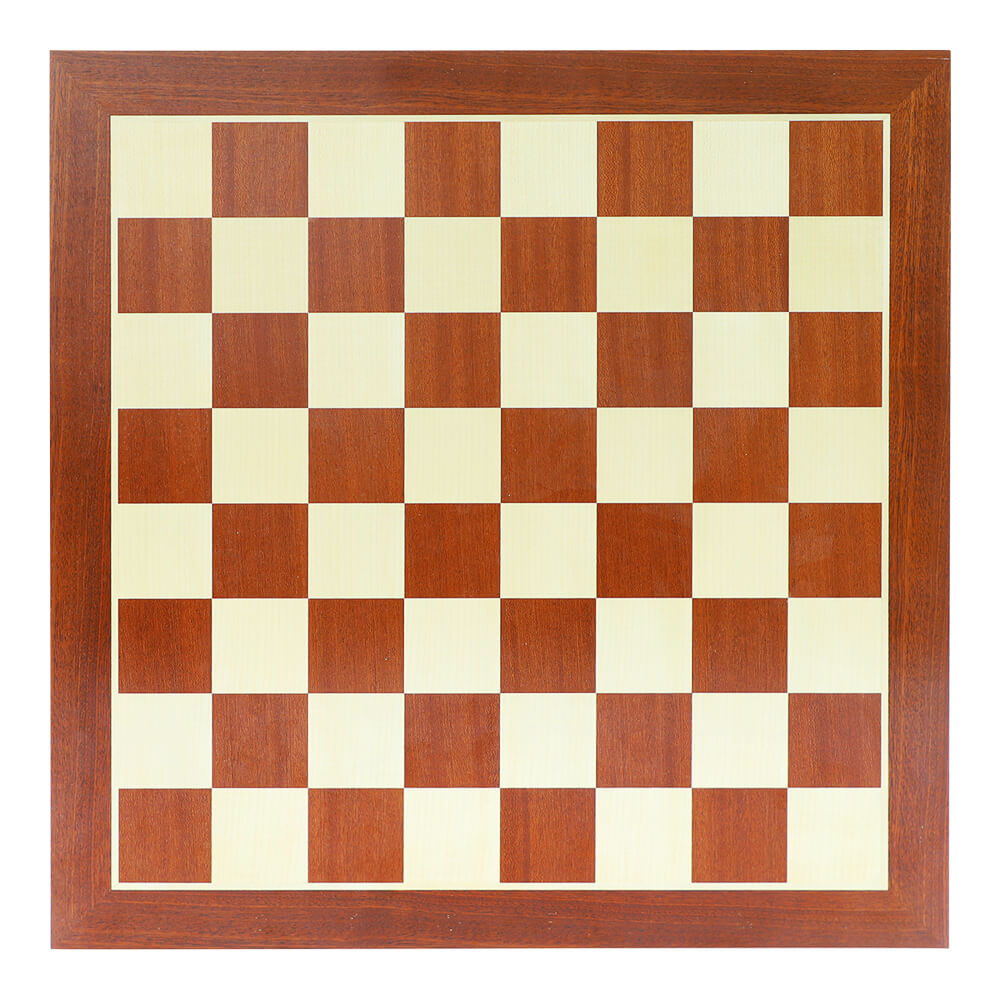 50cm Sapele Wooden Chess Board - With Letters & Numbers