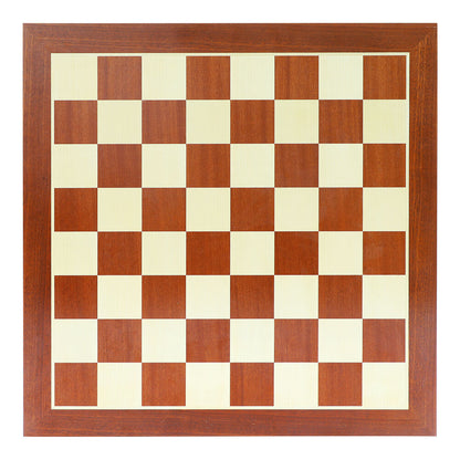 50cm Sapele Wooden Chess Board - With Letters & Numbers