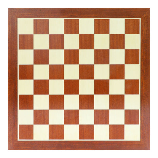 50cm Sapele Wooden Chess Board - With Letters & Numbers