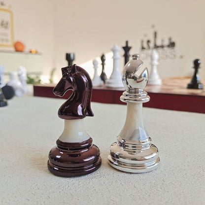 Metal-Ceramic Composite Chess Pieces - Modern Style - King Height 95mm