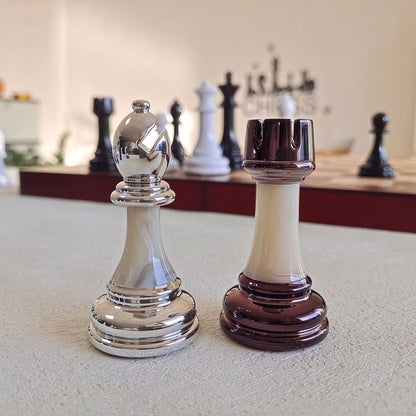 Metal-Ceramic Composite Chess Pieces - Modern Style - King Height 95mm