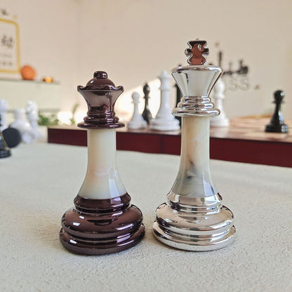 Metal-Ceramic Composite Chess Pieces - Modern Style - King Height 95mm