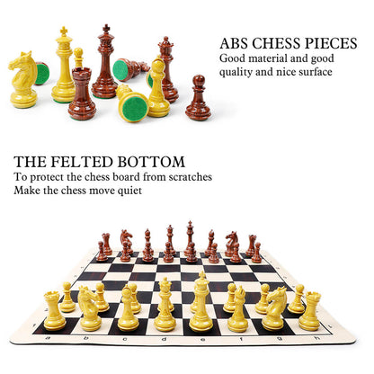 Wooden Coloured Chess Pieces - King Height 95mm