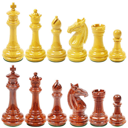 Wooden Coloured Chess Pieces - King Height 95mm