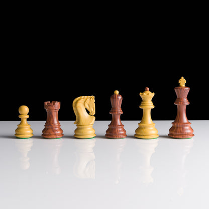 Wooden Coloured Chess Pieces - Zagreb Style - King Height 95mm